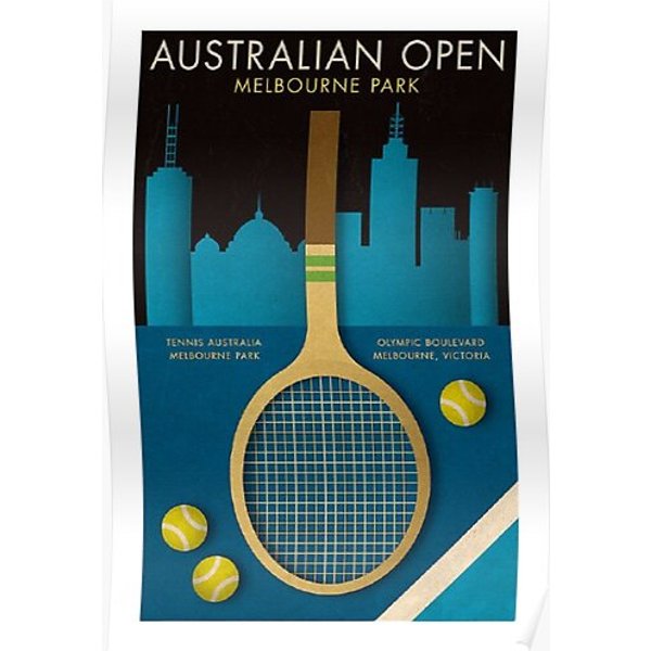 Australian Open - Melbourne Tennis Premium Matte Vertical Poster-image