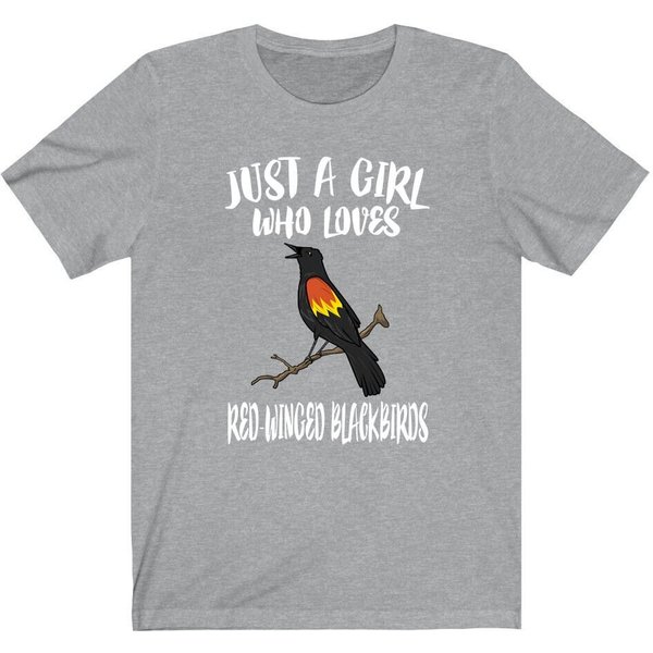 Just A Girl Who Loves Red-Winged Blackbirds Shirt, Bird Lover Shirt-image