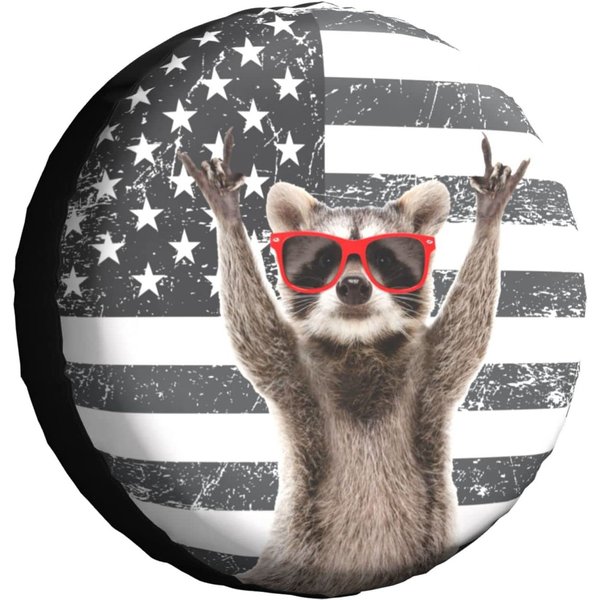 Funny Raccoon Spare Tire Cover-image