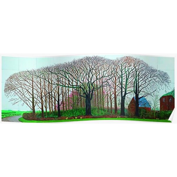Hockneys Trees Premium Matte Vertical Poster-image