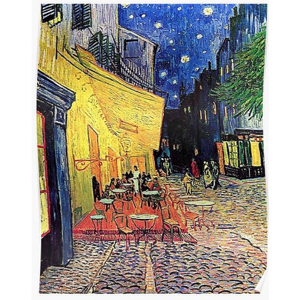 Van Gogh Cafe Terrace Premium Matte Vertical Poster-image