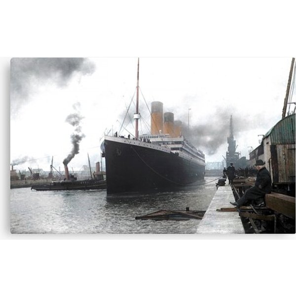 Titanic Prepares To Leave Port, 1912 Canvas
