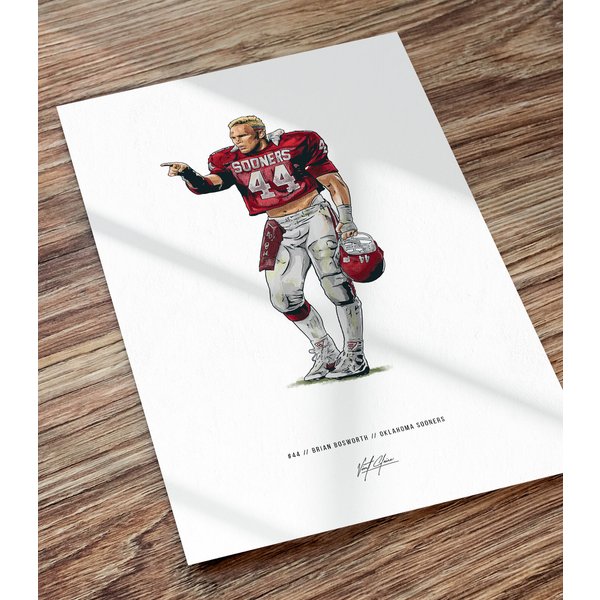 Brian Bosworth The Boz Art Illustrated Print Poster-image