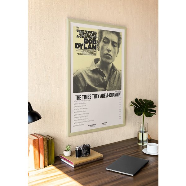 Bob Dylan - The Times They Are A-Changin' | Album Cover Poster For Wall Art | Home Decor-image