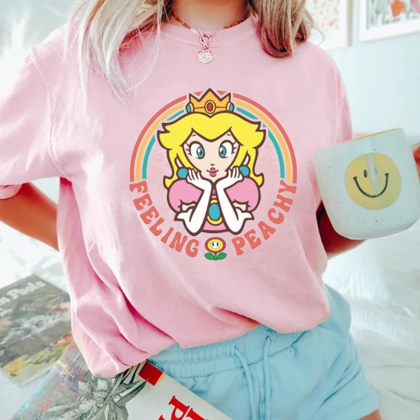 Princess Peach Mario Shirt, Feeling Peachy Shirt-image