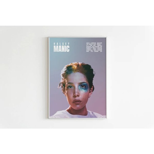 Halsey 'Manic' Album Poster | Album Tracklist Poster-image
