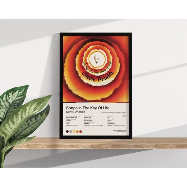 Songs In The Key Of Life - Stevie Wonder - Poster - Album Print - Home Decor - Wall Art-image