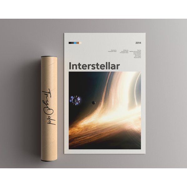 Interstellar Movie Poster | Movie Minimalist Poster, Modern Tv Series Poster-image