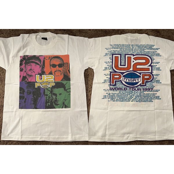 1997 U2 Popmart Tour Bono 90S Concert T-Shirt-image
