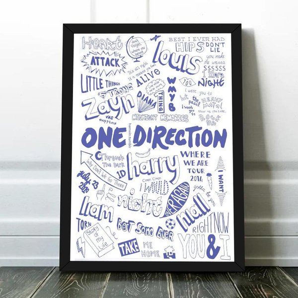 One Direction Art Book Canvas Print, One Direction Album-image
