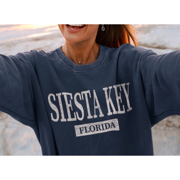 Siesta Key Florida Sweatshirt, Womens Florida Beach Shirt, Spring Break Shirt, Siesta Key Fl Beach Crewneck-image