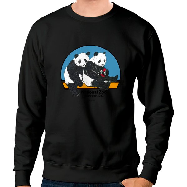 80S National Zoo Panda Sweatshirts Vintage Washington Dc Graphic Animal Sweatshirts-image