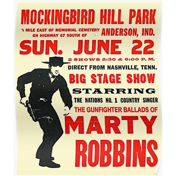 Marty Robbins Concert Poster T-Shirt Classic T-Shirt Premium Matte Vertical Poster-image