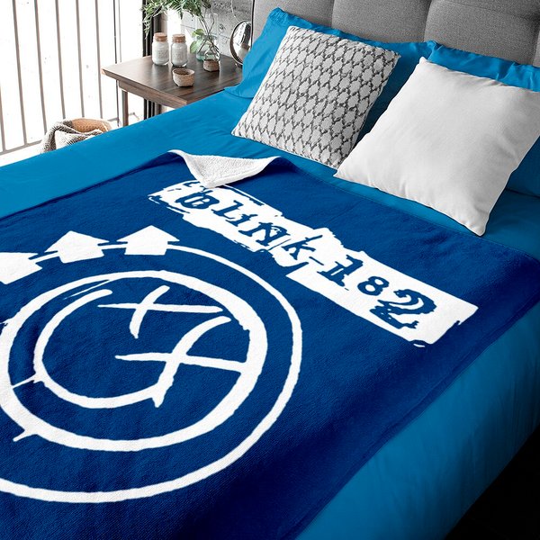 Blink Rock Band Graphic 182 Baby Blankets | Smiley Baby Blankets Face Blinkssweatshirt-image