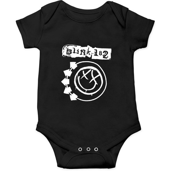 Blink Rock Band Graphic 182 Onesies | Smiley Onesies Face Blinks