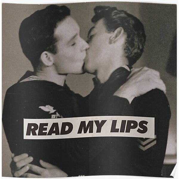 Read My Lips - Gay Men Kissing Premium Matte Vertical Poster