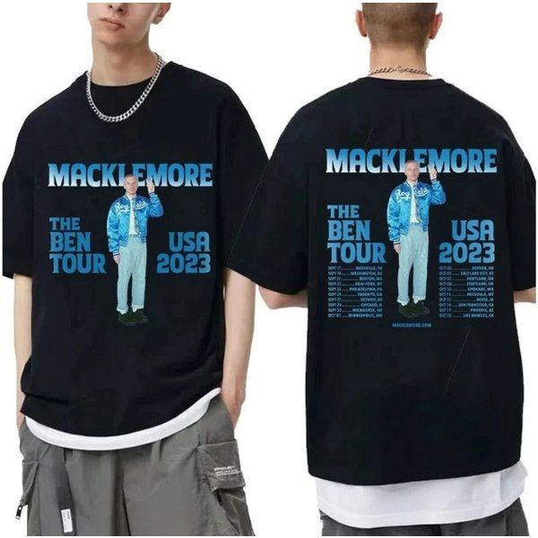 Macklemore Shirt The Ben Tour Usa 2023 Shirts Macklemore Concert Double Sides Shirt-image
