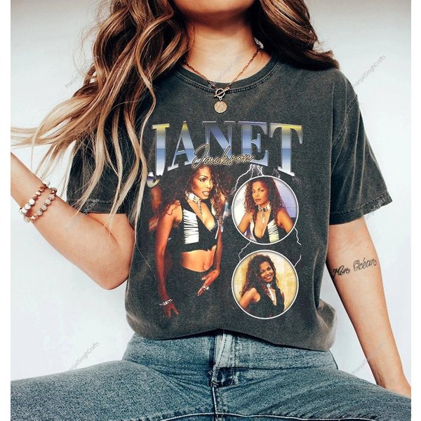 Vintage Janet Jackson Graphic Tee - Music Collection-image