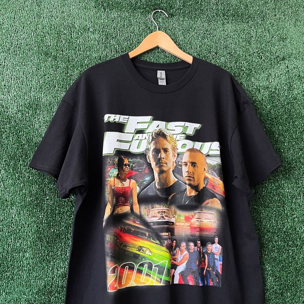 Vintage Style The Fast And The Furious 2001 Movie Graphic Tee-image