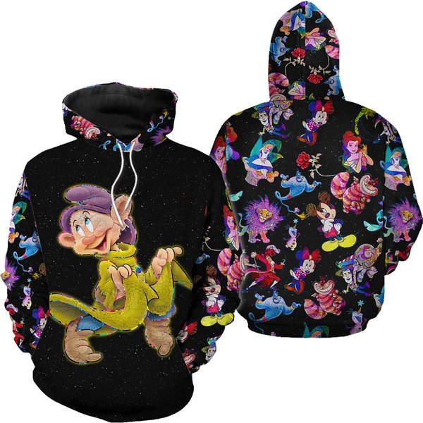 Dopey Dwarf Galaxy Night Sky Patterns Hoodie-image