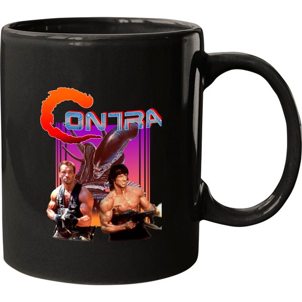 Contra Movie Game Arnold Schwarzenegger Vs Sylvester Stallone Mugs
