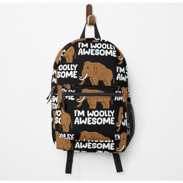 I'm Woolly Awesome Cute Boys Girls Kids Woolly Mammoth T-Shirt Backpack-image