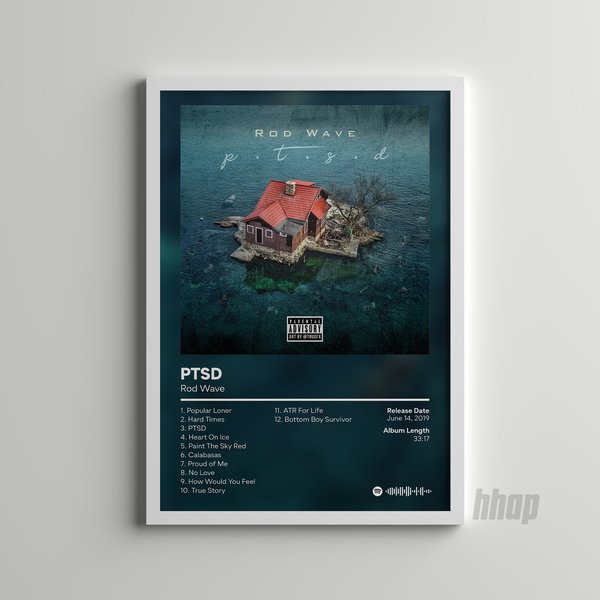 Rod Wave - Ptsd - Album Cover Poster-image