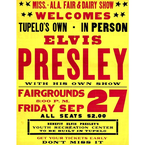 Elvis Presley Live In Tupelo Concert Poster-image