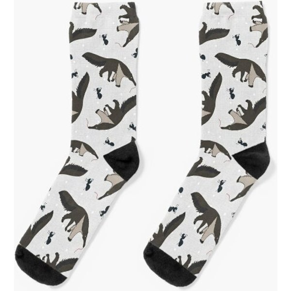 Giant Anteaters And Ants All Over Pattern Socks-image