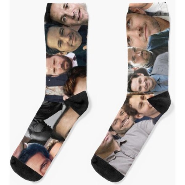 Paul Rudd Photo Collage High Quality Socks