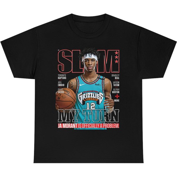 Ja Morant Memphis Grizzlies Slam Cover Tee Shirt-image
