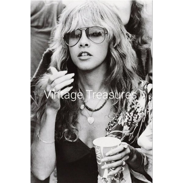 Singer Stevie Nick's Holding Coke Poster-image