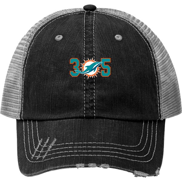 305, Miami Football, Dolphins Tailgate Print Trucker Hats-image