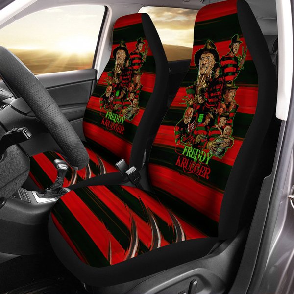 Freddy Krueger On Elm Street Horror Film Seat Covers Halloween Car Accessories-image