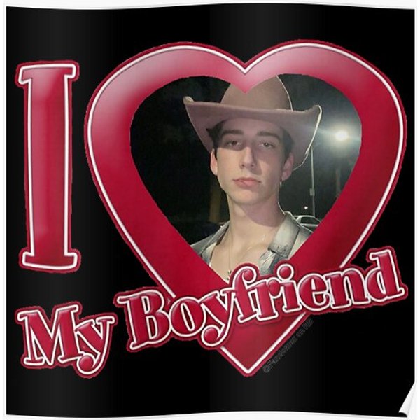 I Love My Boyfriend | Milo Manheim Design Premium Matte Vertical Poster-image