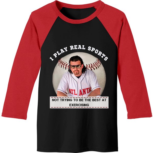 I Play Real Sports Kenny Powers Baseball Tees