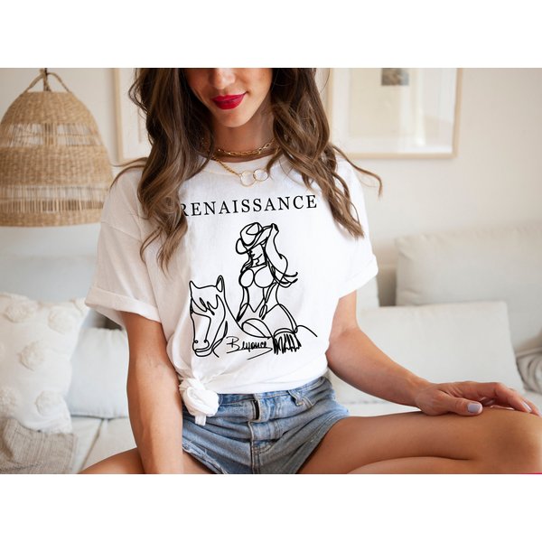 Beyonce Renaissance Shirt - Vintage Art T-Shirt - Pablo Picasso Style - Minimalist - Fine Line Art - Aesthetic-image