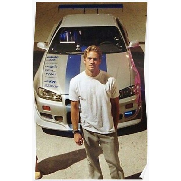 Fast And Furious Paul Walker Premium Matte Vertical Poster-image