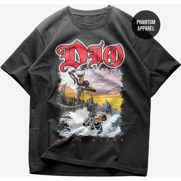 Dio T-Shirt - Metal Band Shirt - Holy Diver Shirt - Rainbow In The Dark --image