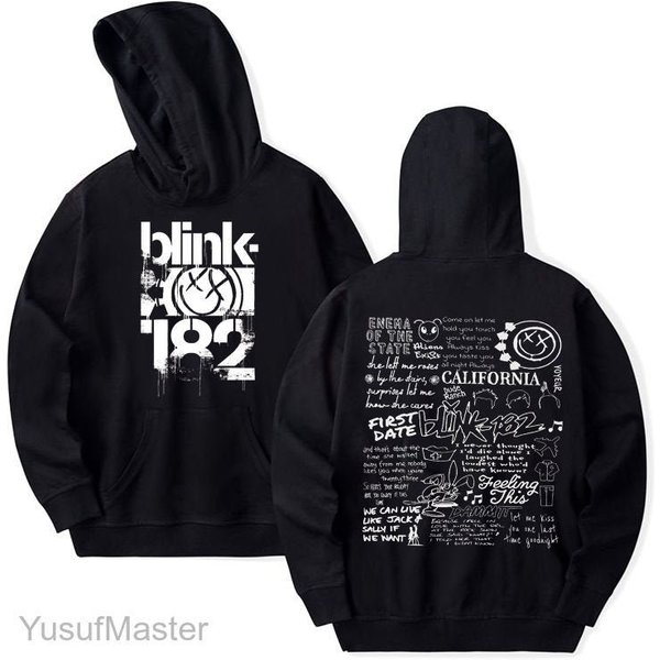 Blink182 The World Tour 2023 Hoodie, Blink Smile 182 Shirt, B182 Lyric Album Song, B182 Sketch-image