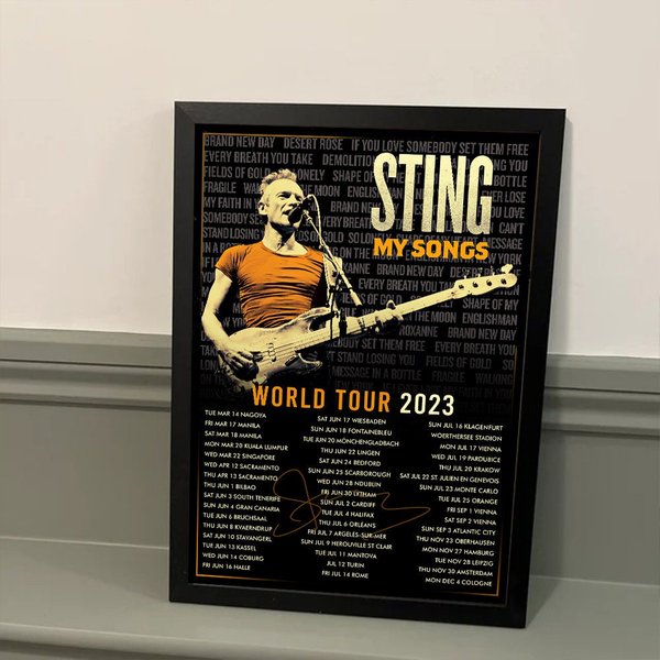 Sting My Songs 2023 World Tour Sting Tour 2023 Poster-image