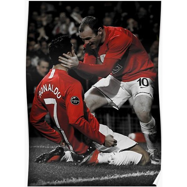Wayne Rooney Cristiano Ronaldo Man Utd Premium Matte Vertical Poster-image