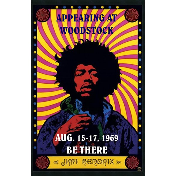 1968 Woodstock Rock Band Concert Poster-image
