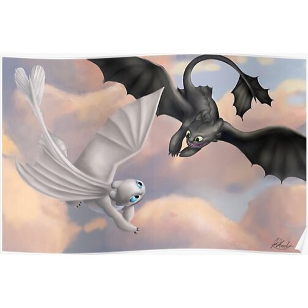 Toothless And His Lightfury Premium Matte Vertical Poster-image