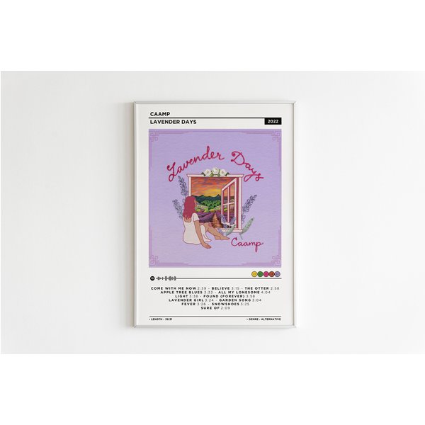 Caamp Lavender Days Album Poster - Cover Art Design-image