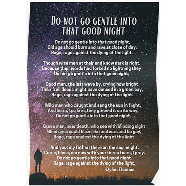 Do Not Go Gentle Into That Good Night Premium Matte Vertical Poster-image