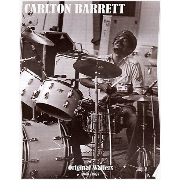 Carlton Barrett The King Reggae Drummer Premium Matte Vertical Poster-image