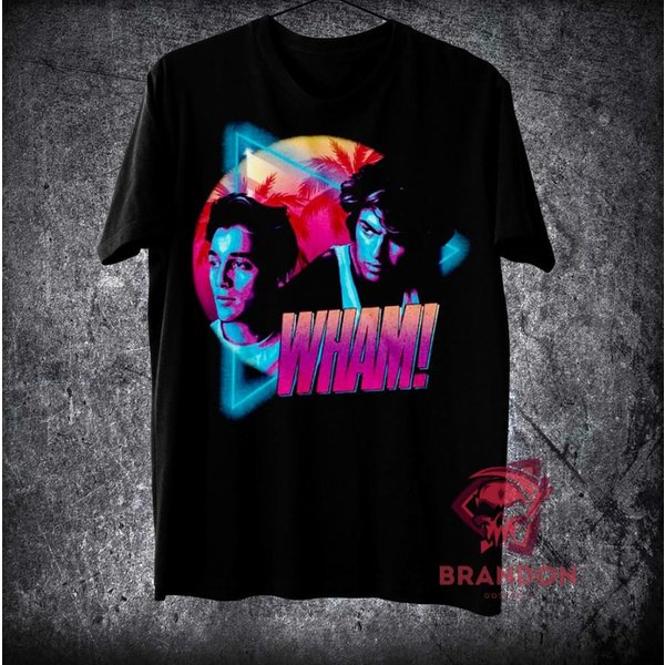 Wham George Michael Miami Vice Mens T Shirt-image
