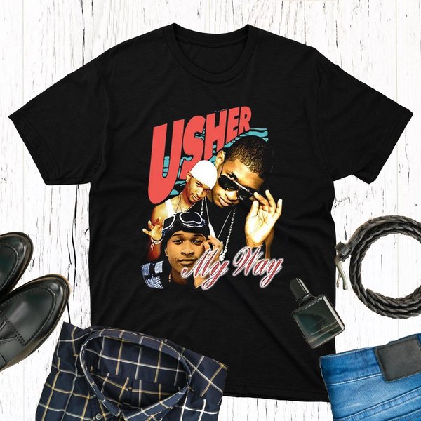 Vintage Shirt Usher My Way The Vegas Residency Tour 2023 Shirt-image