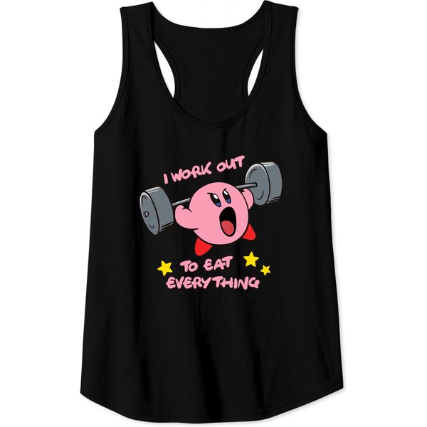 Kirby Workout Tank Tops, Nintendo Tank Tops-image